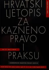 Hrvatski ljetopis za kazneno pravo i praksu / god.17 - br.1, str. 1-500 (2010)