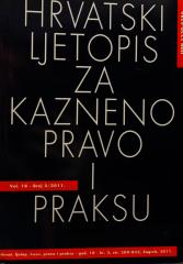 Hrvatski ljetopis za kazneno pravo i praksu / god. 18 - br.2, str. 309-832 (2011)