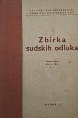 Zbirka sudskih odluka: Knjiga deveta, sveska prva