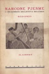 Narodne pjesme, II. Lirske: O 1000-godišnjici Kraljevstva hrvatskog 925-1925.
