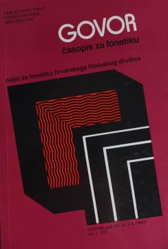 Govor - časopis za fonetiku, god. XIX br. 2