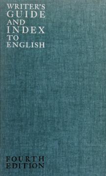 Writer's Guide and Index to English