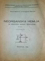 Neorganska hemija sa osnovama hemijske tehnologije II. deo