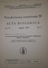 Acta Biologica : Sastojci štakorske hrane kao sredstvo za snižavanje apsorpcije stroncija, kadmija i žive