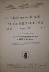Acta Geologica : Metamorfne stijene u ofiolitnoj zoni Banije, Jugoslavija. II. amfioboliti (metabaziti)