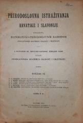 Prirodoslovna istraživanja Hrvatske i Slavonije: Svezak 14.