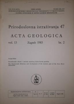 Acta Geologica : Neotektonski odnosi i razvitak zapadnog dijela Savske potoline